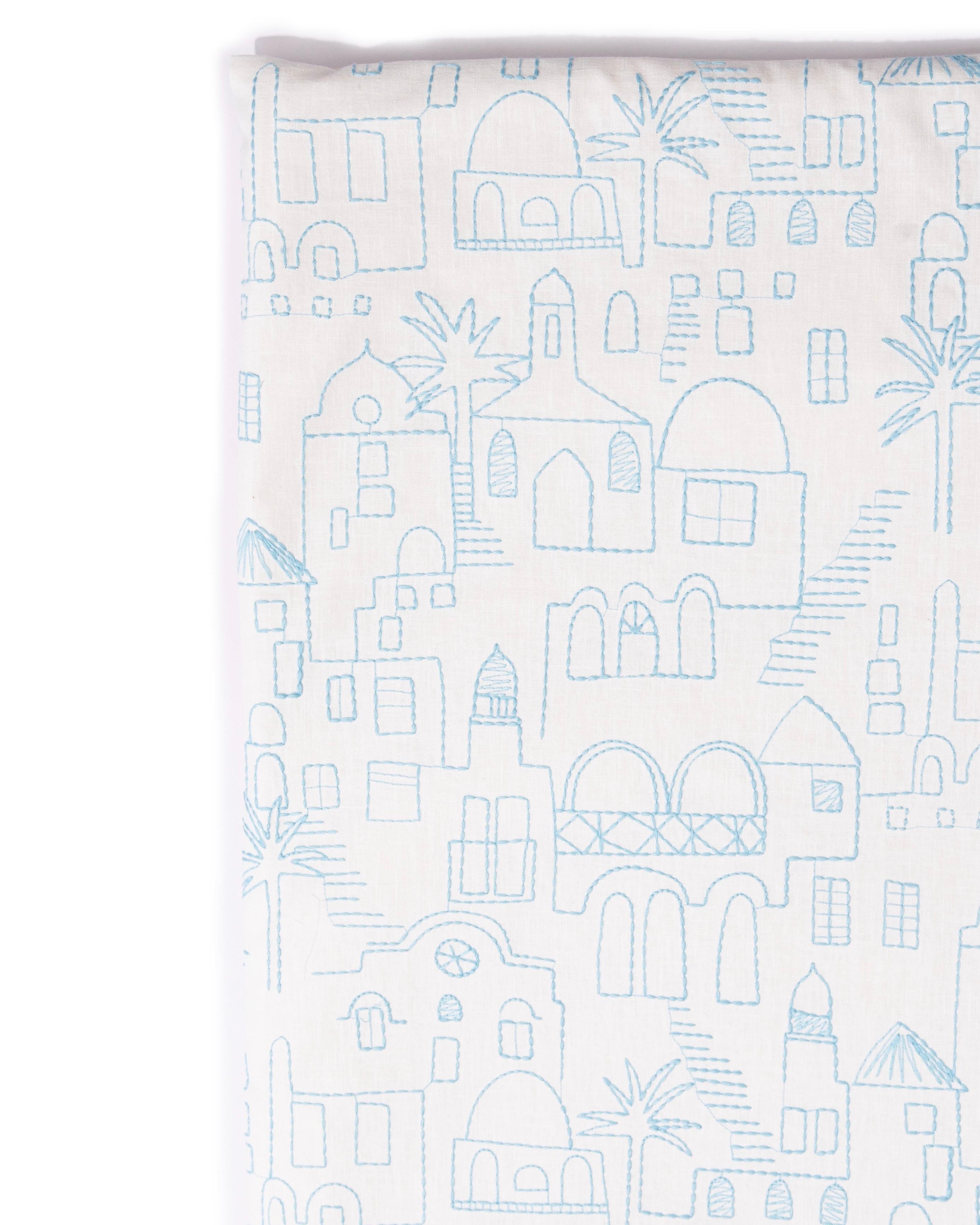 Kids prayer mat blue houses with dacron