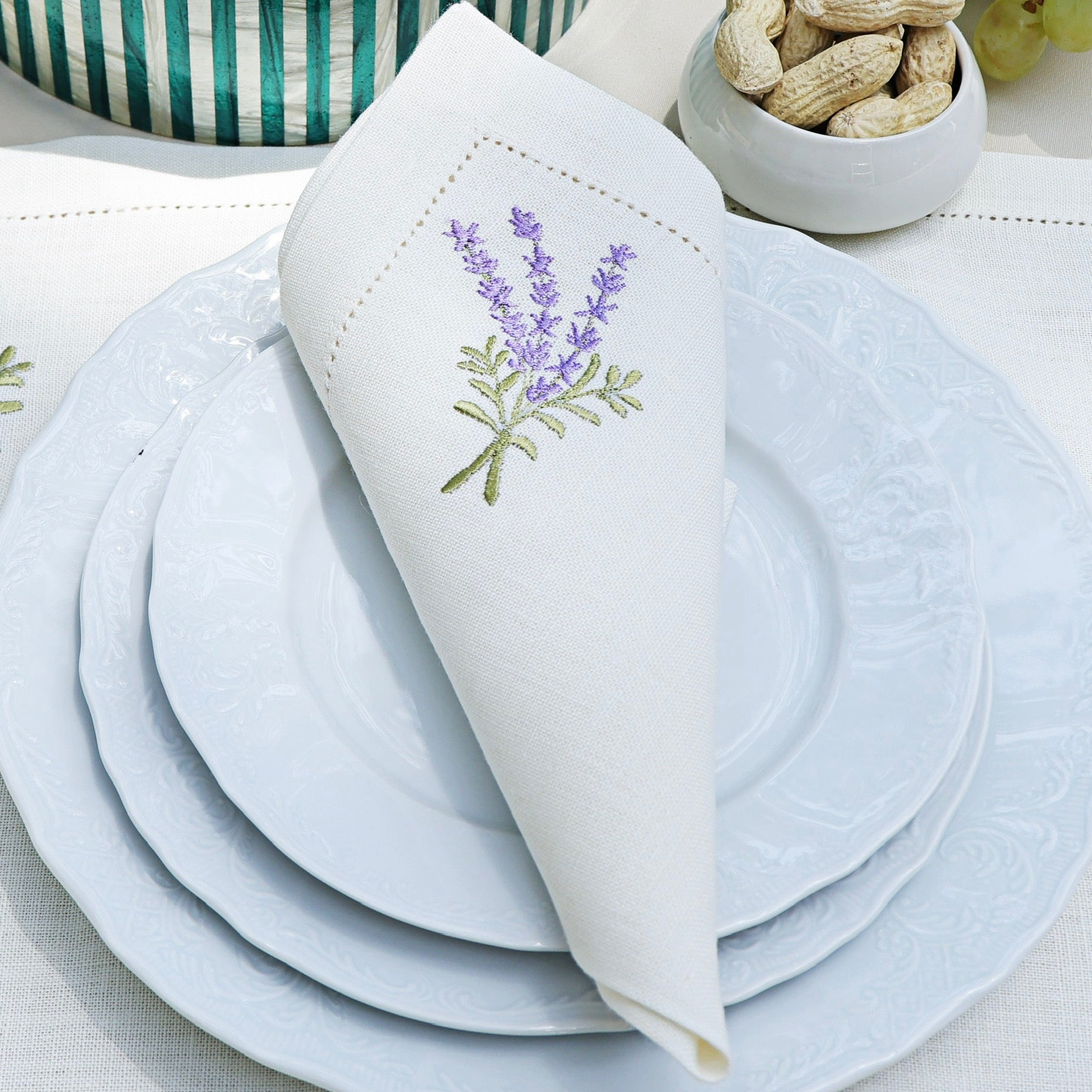 Lavender Placemat & Napkin Set of 12