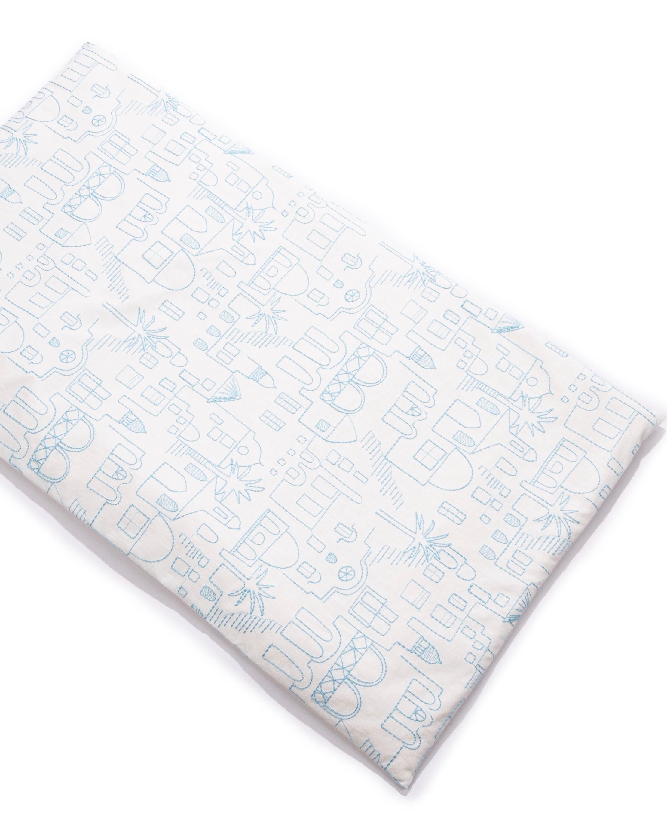 Kids prayer mat blue houses with dacron
