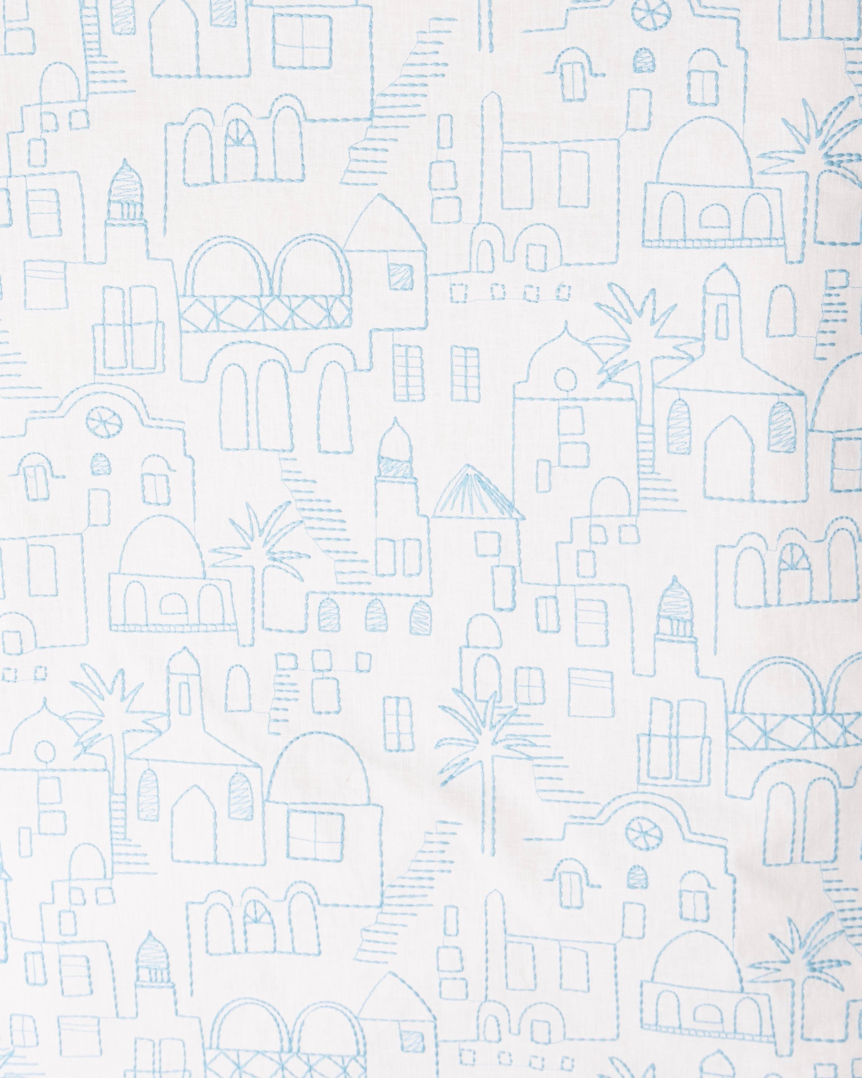 Kids prayer mat blue houses with dacron