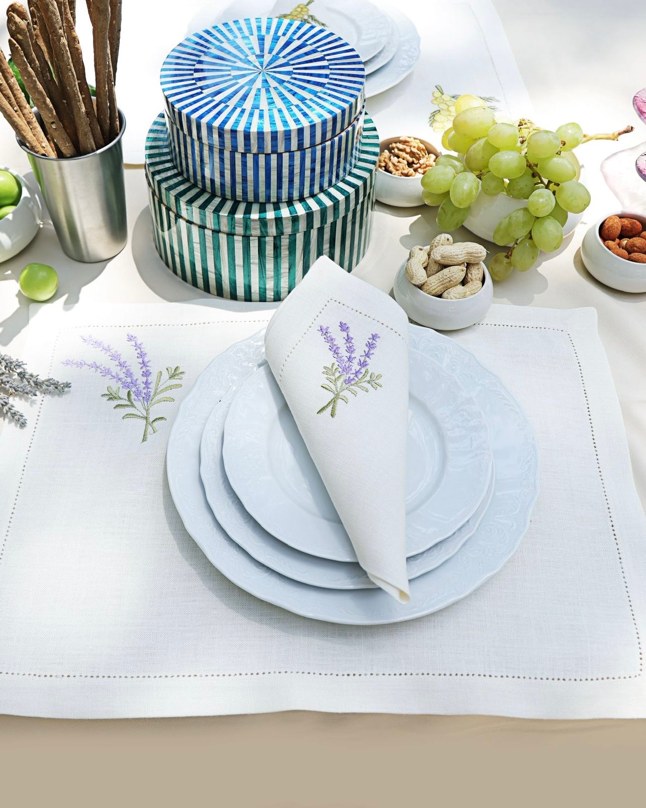 Lavender Placemat & Napkin Set of 12
