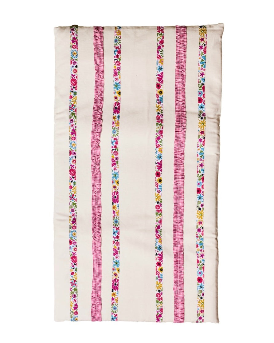 Kids prayer mat pink flowers with dacron