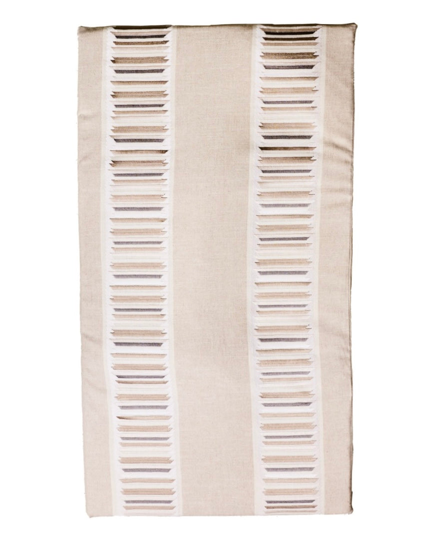 Beige striped prayer mat memory foam 3cm