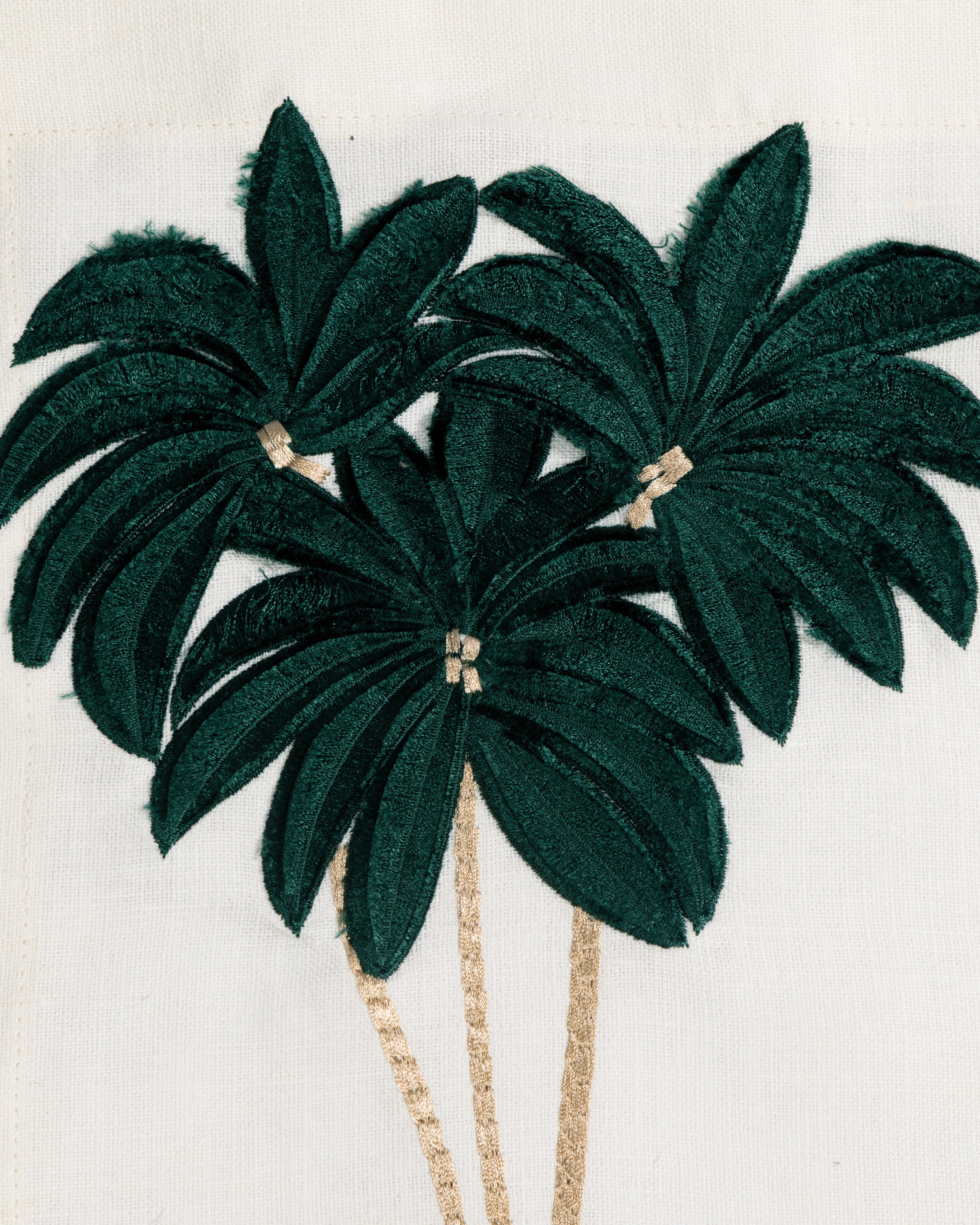 Green Palm 3D placemat with napkins set of 12