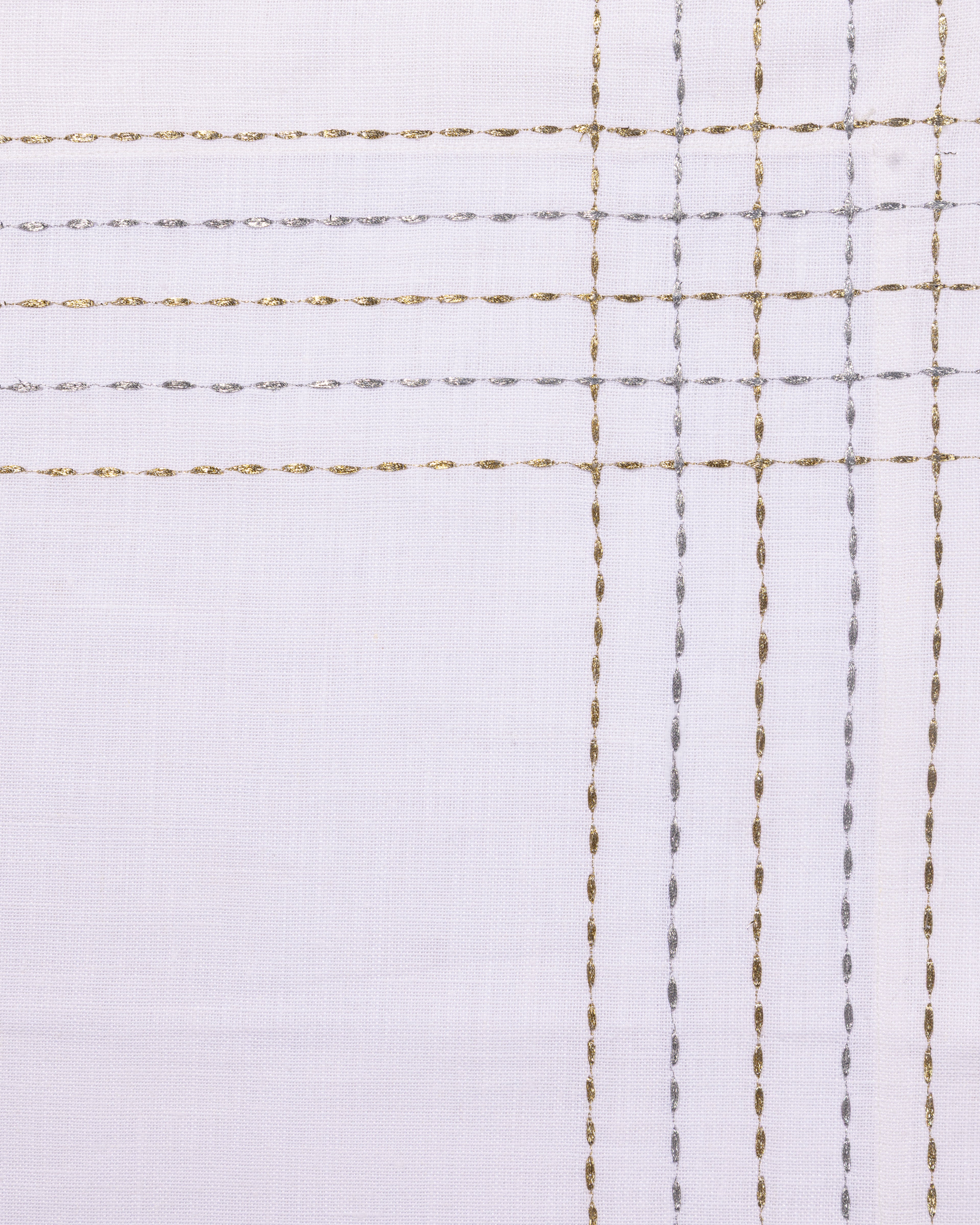 lines & square, gold & silver Placemat with napkins set of 12