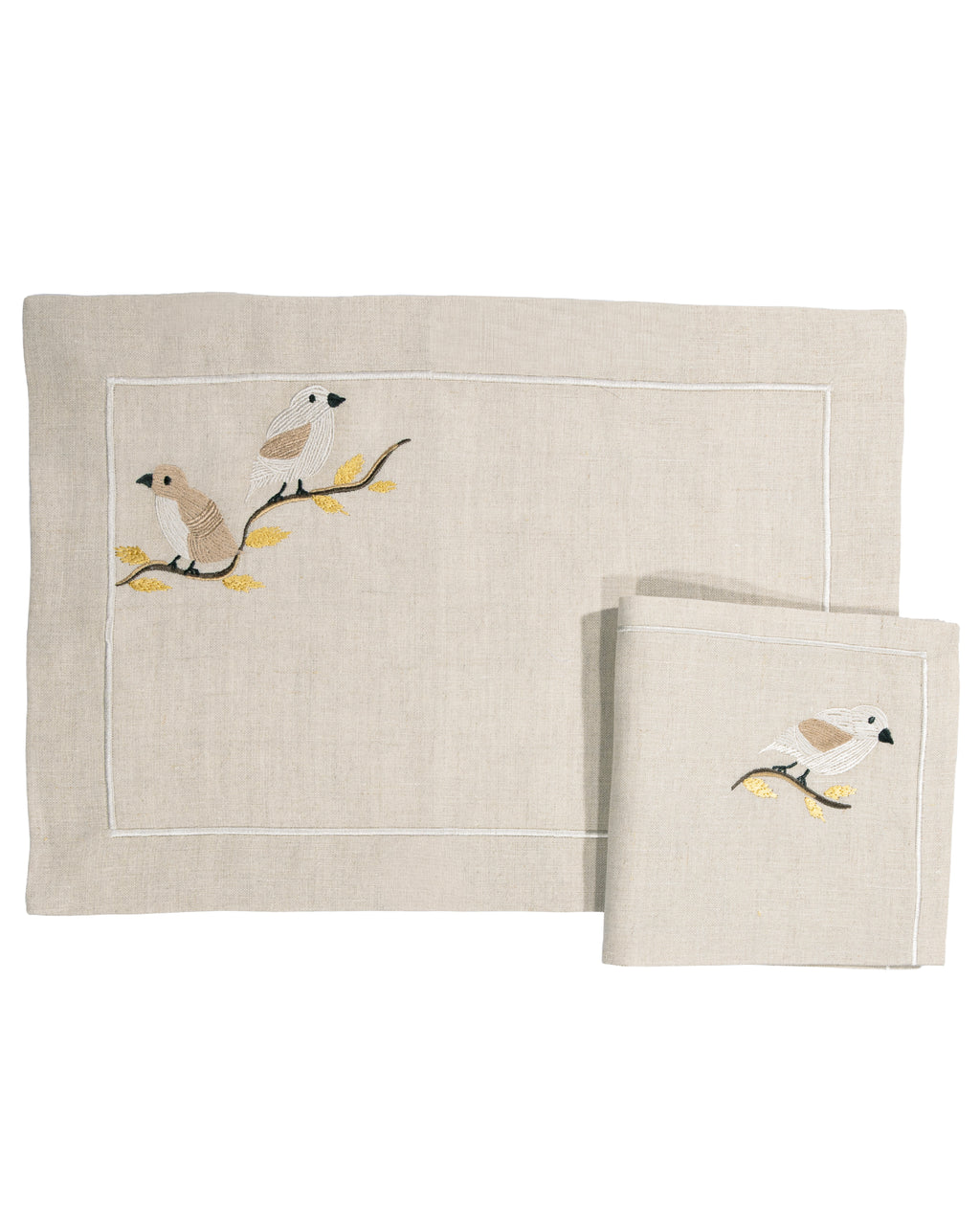 Birds on branch placemat with napkins set of 12