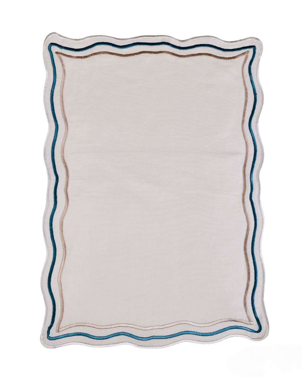 Contour Blue & Silver traymat,3 contour lines set of 2