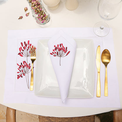 Service Red blossom set of 12