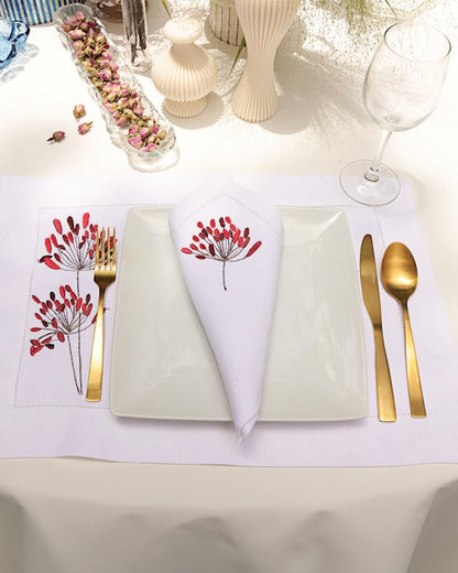 Service Red blossom set of 12