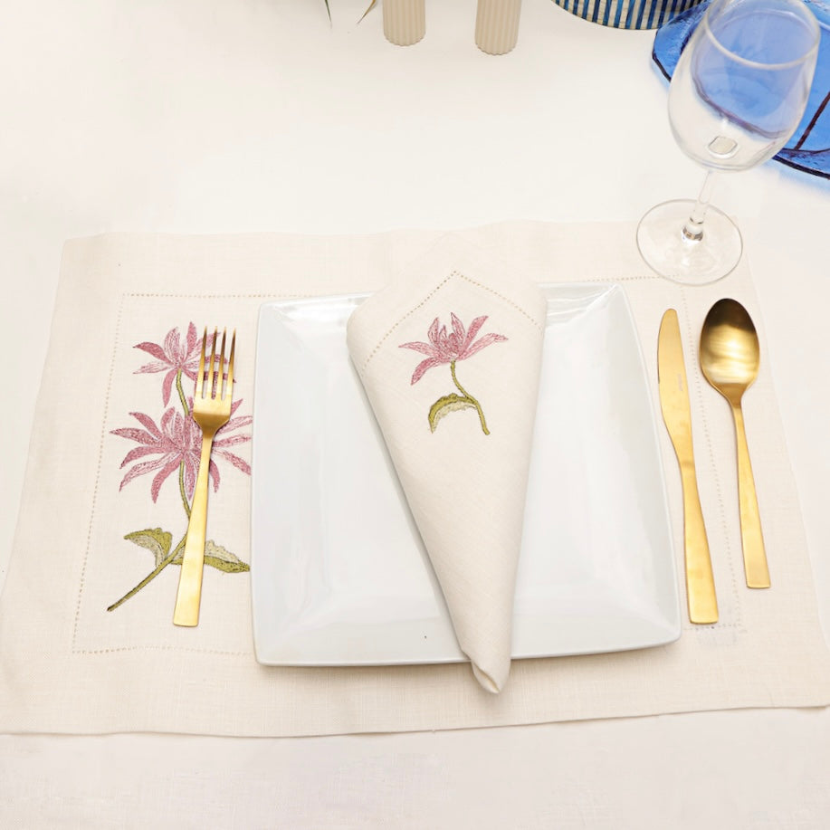 Bois de rose Dandelion Placemat & Napkin set of 6
