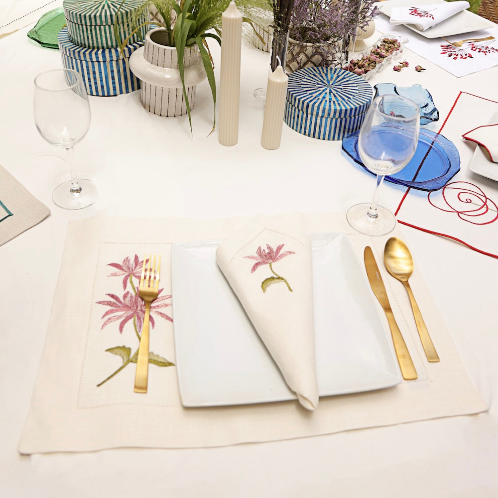 Bois de rose Dandelion Placemat & Napkin set of 6