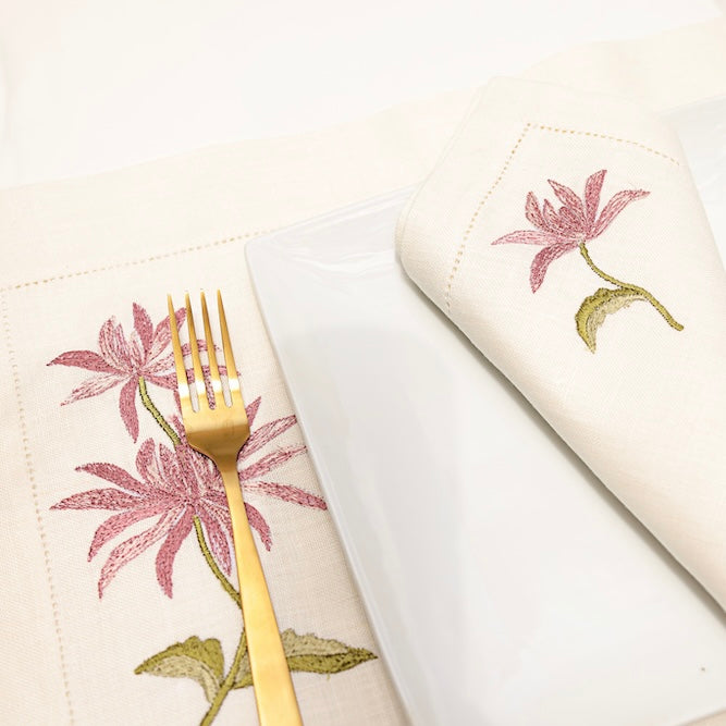 Bois de rose Dandelion Placemat & Napkin set of 6