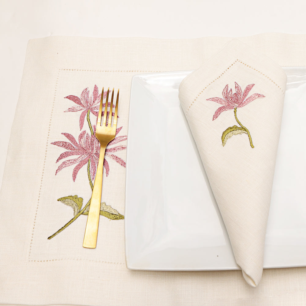 Bois de rose Dandelion Placemat & Napkin set of 6