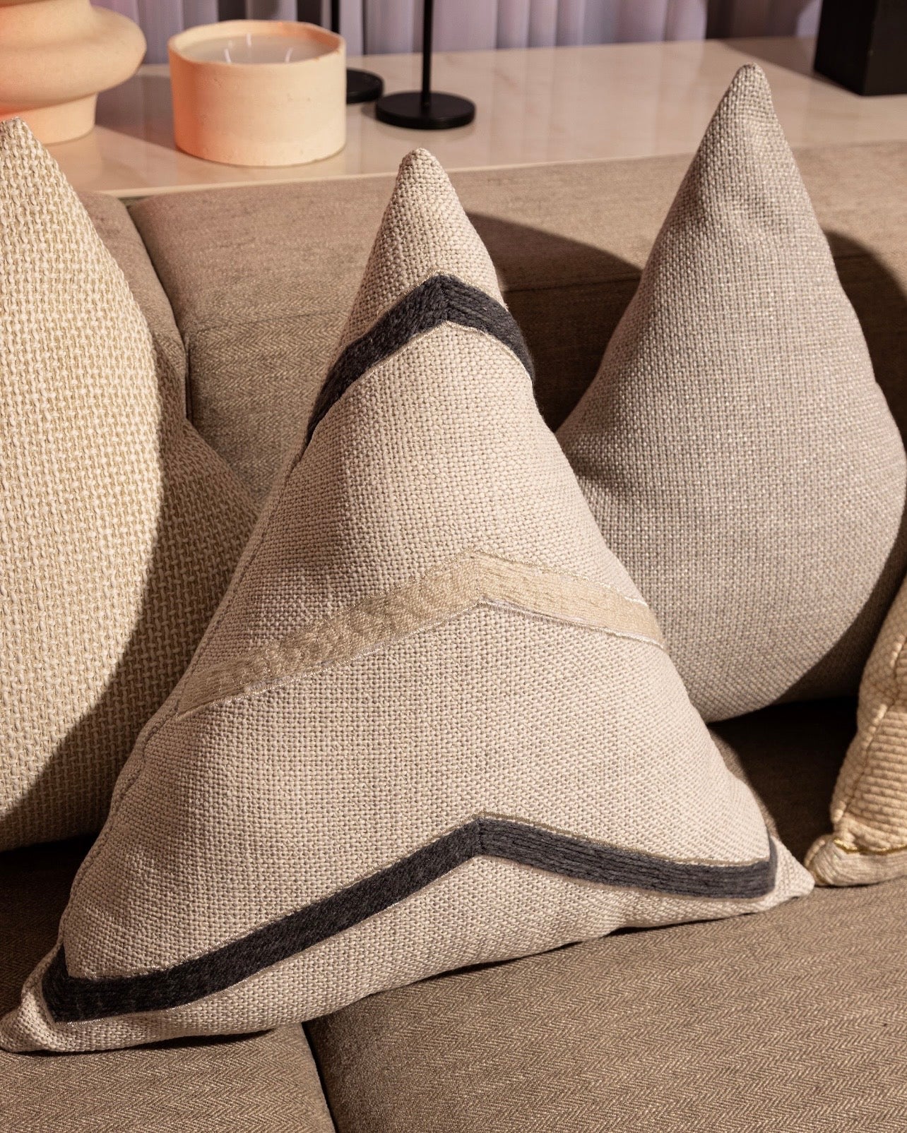 Embroidered Christmas cushion