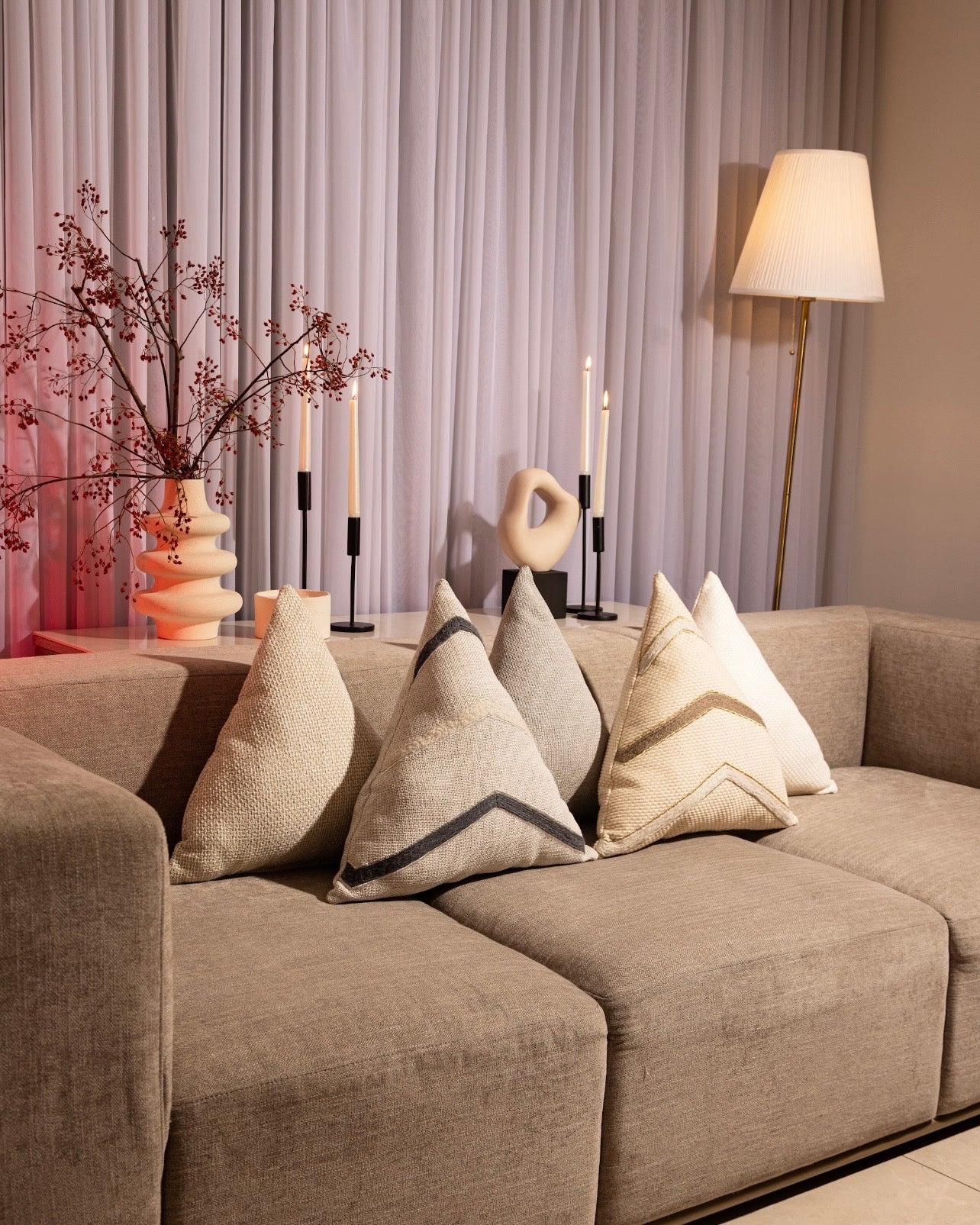 Embroidered Christmas cushion