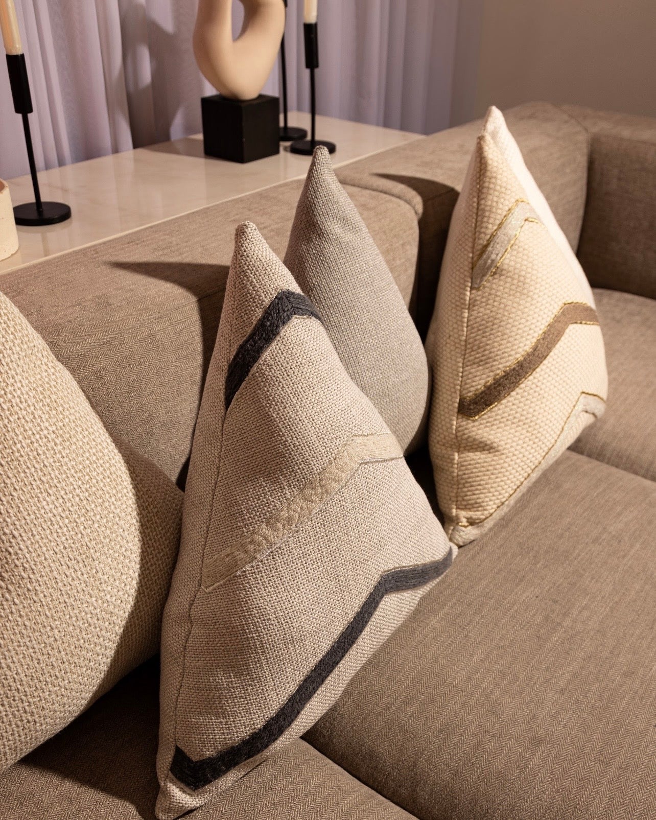 Embroidered Christmas cushion