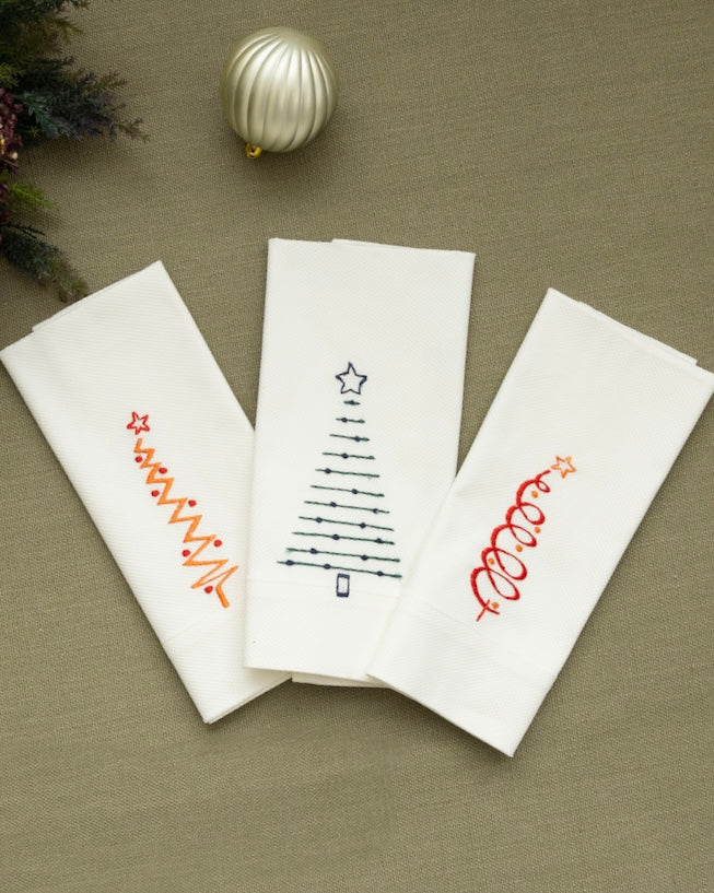 modern christmas  tree Napkin set of 6