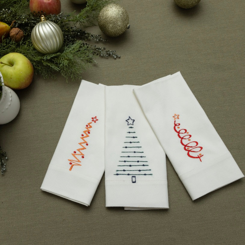 modern christmas  tree Napkin set of 6