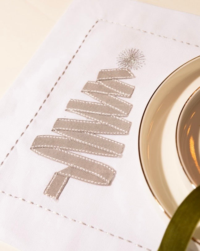 Modern christmas Tree placemat set of 6