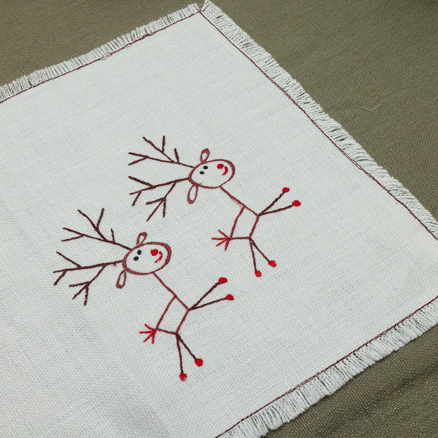 Reindeer Traymat with 4 Coasters