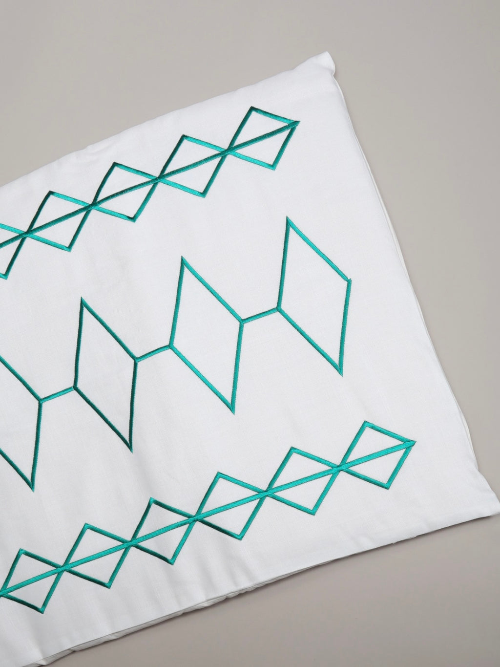 Green tribal prayer mat with dacron