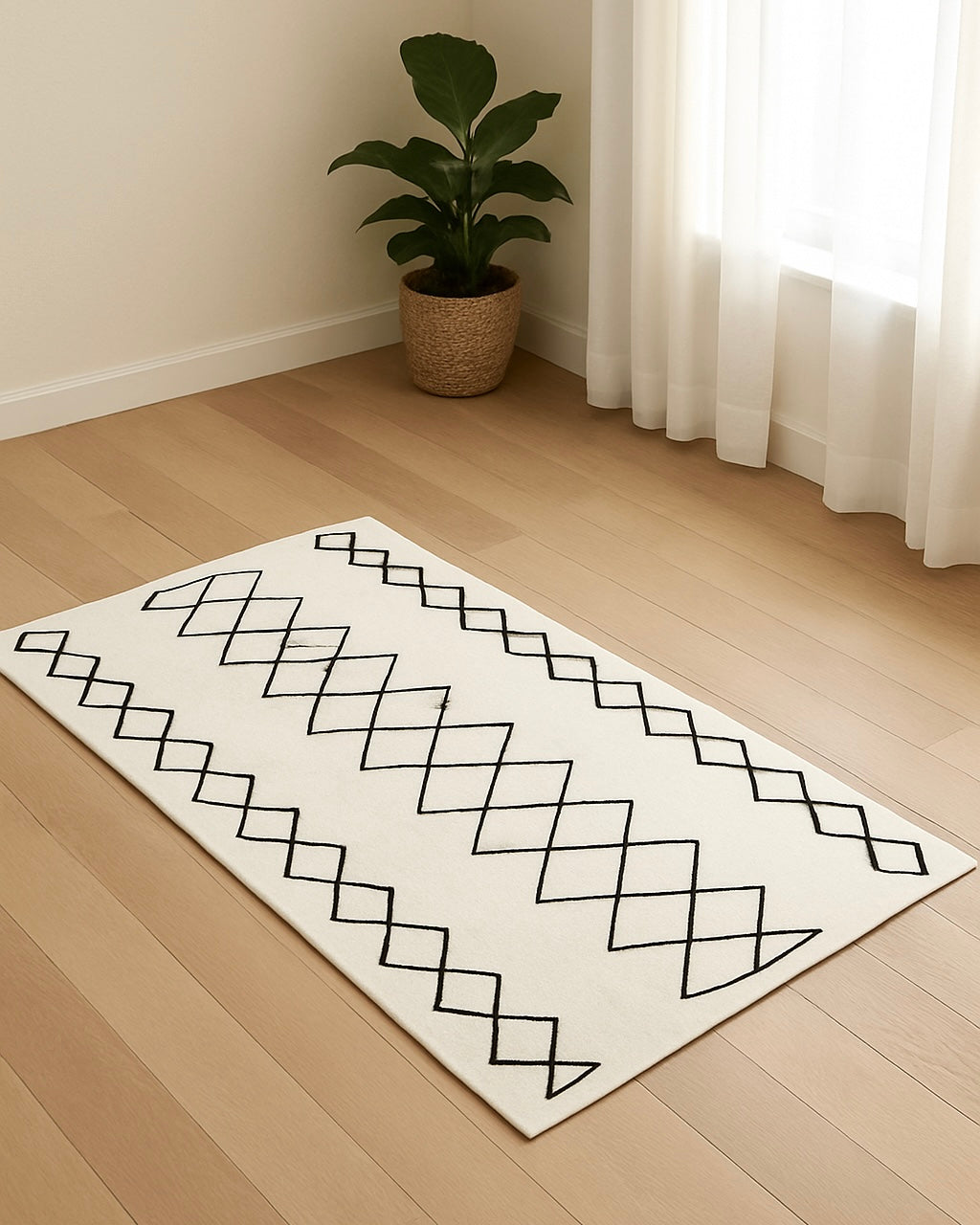 Black Tribal prayer mat with dacron