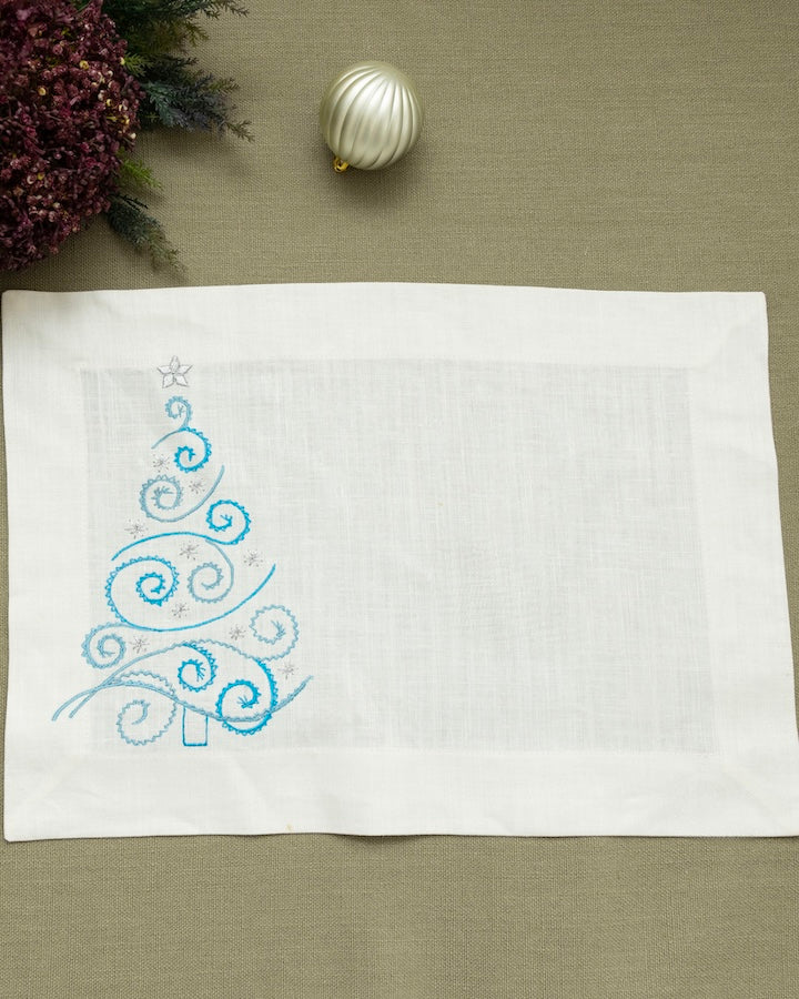 Modern Christmas tree Placemat & Napkin set of 6
