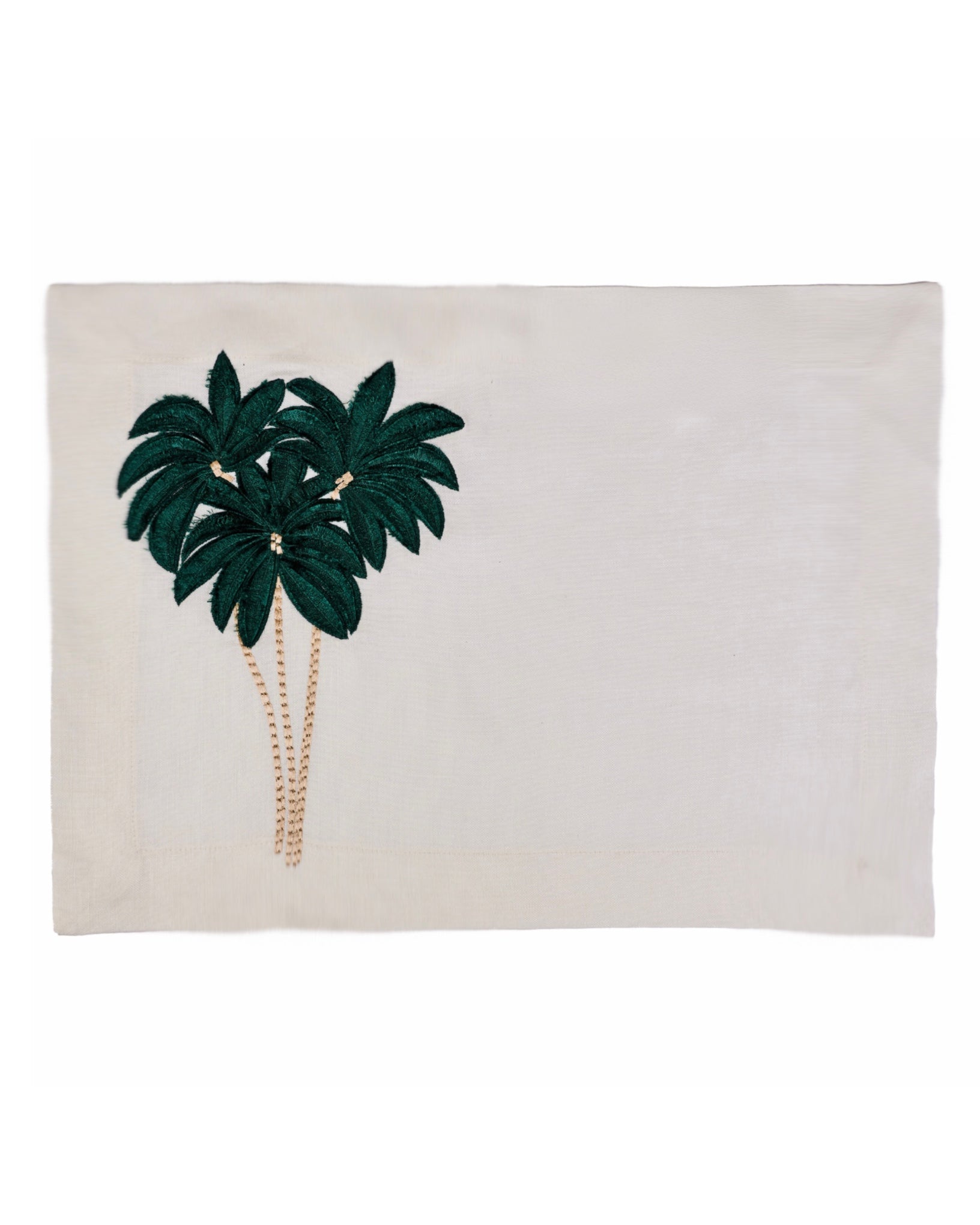 Green Palm 3D placemat with napkins set of 12