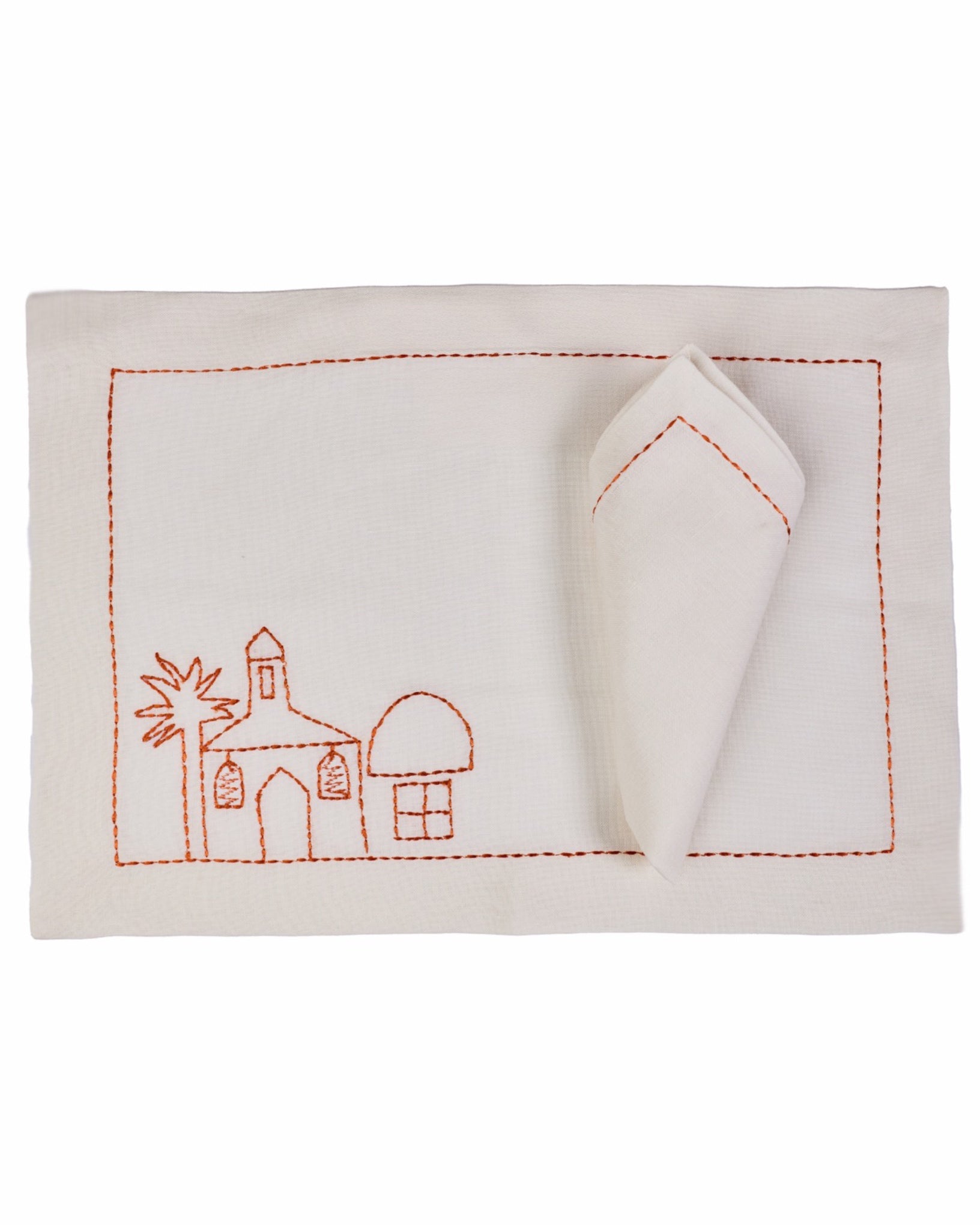 Ramadan houses placemat with napkins set of 12