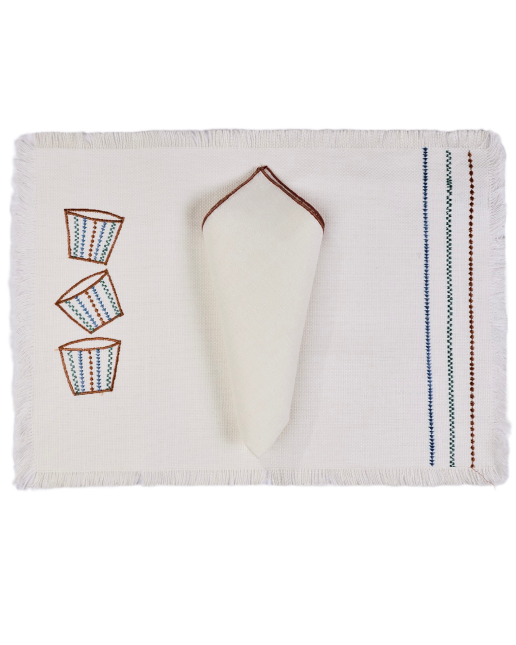Coffe cups placemat with napkins set of 12