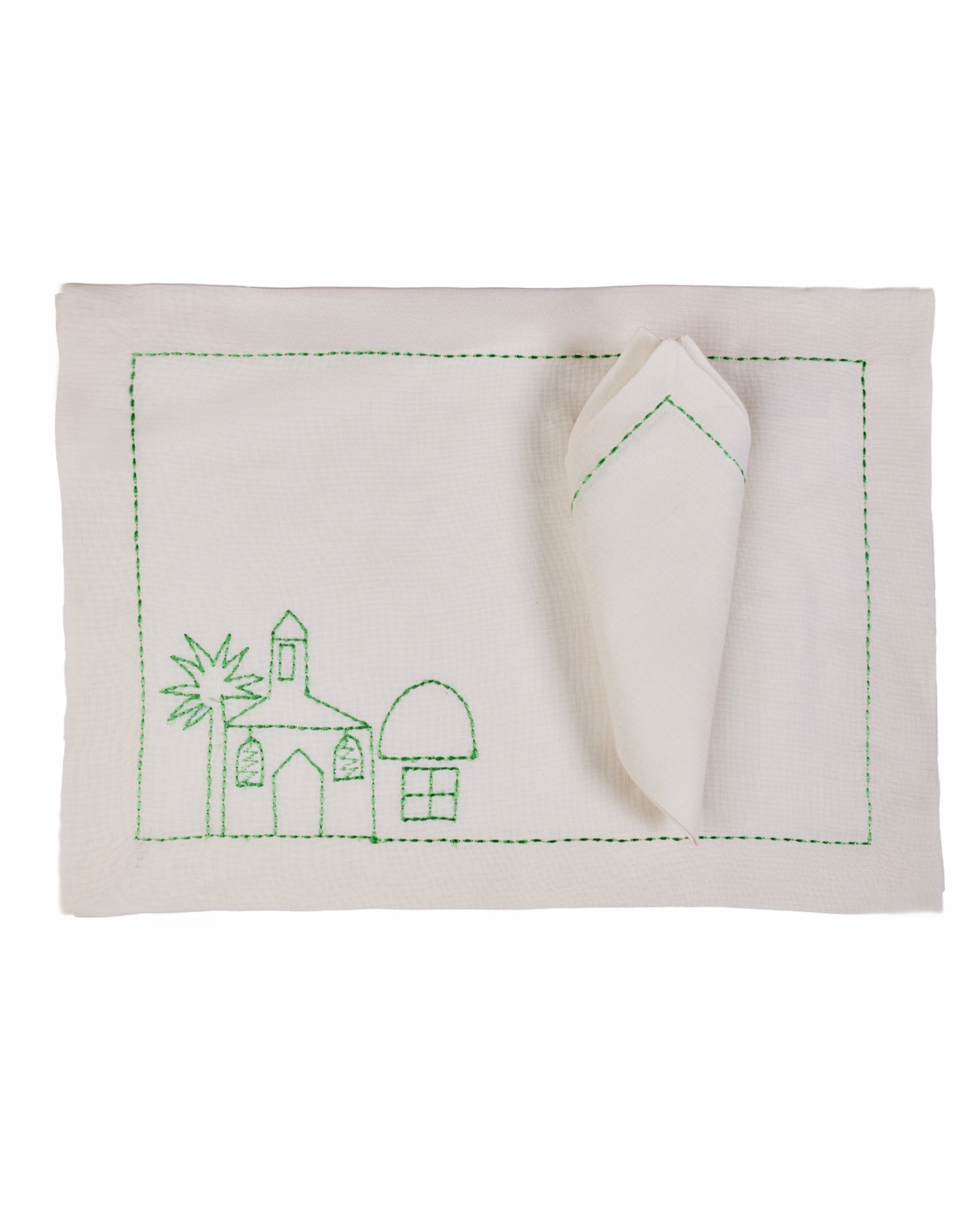 Ramadan houses placemat with napkins set of 12