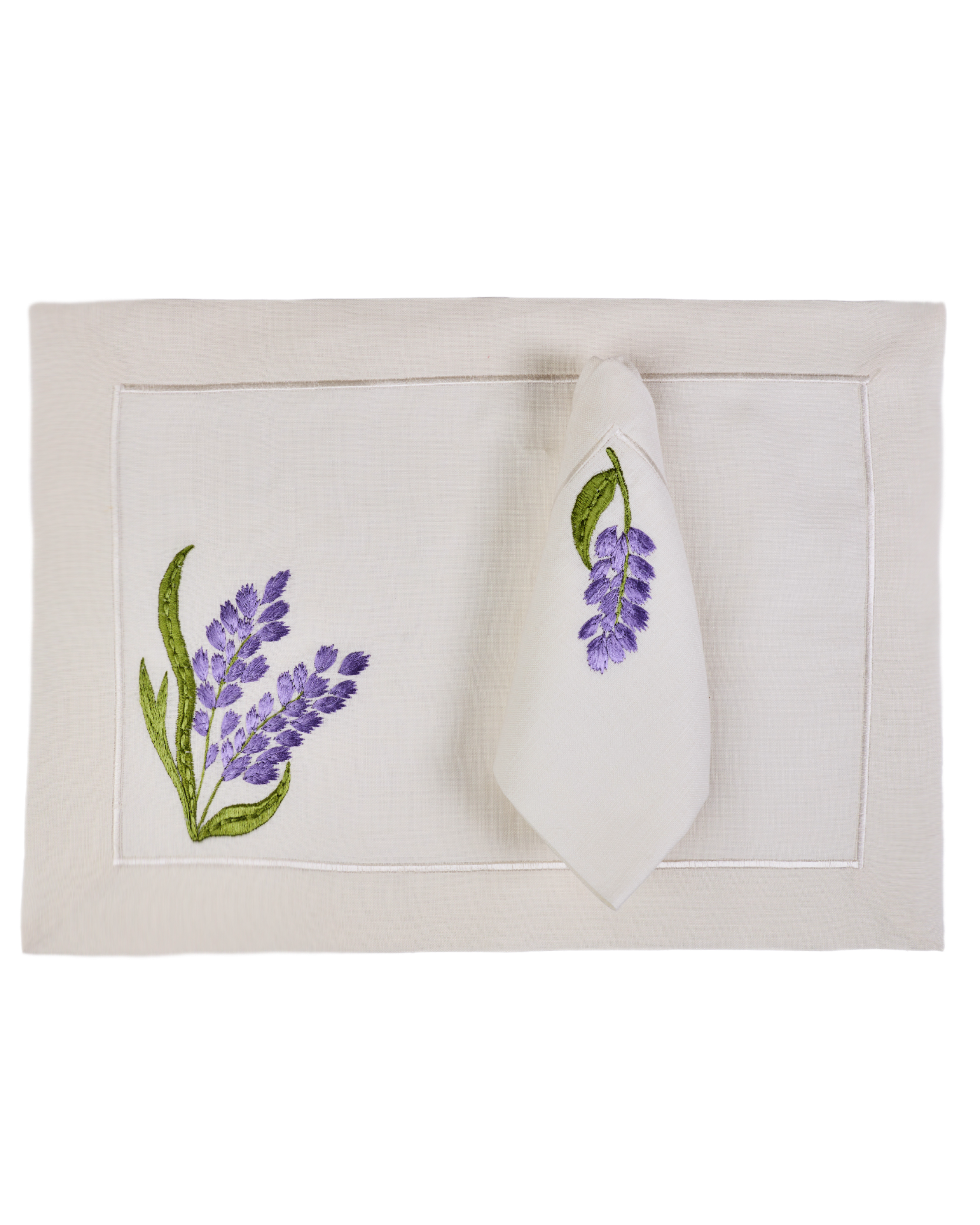 Lavender placemat with napkins set of 12
