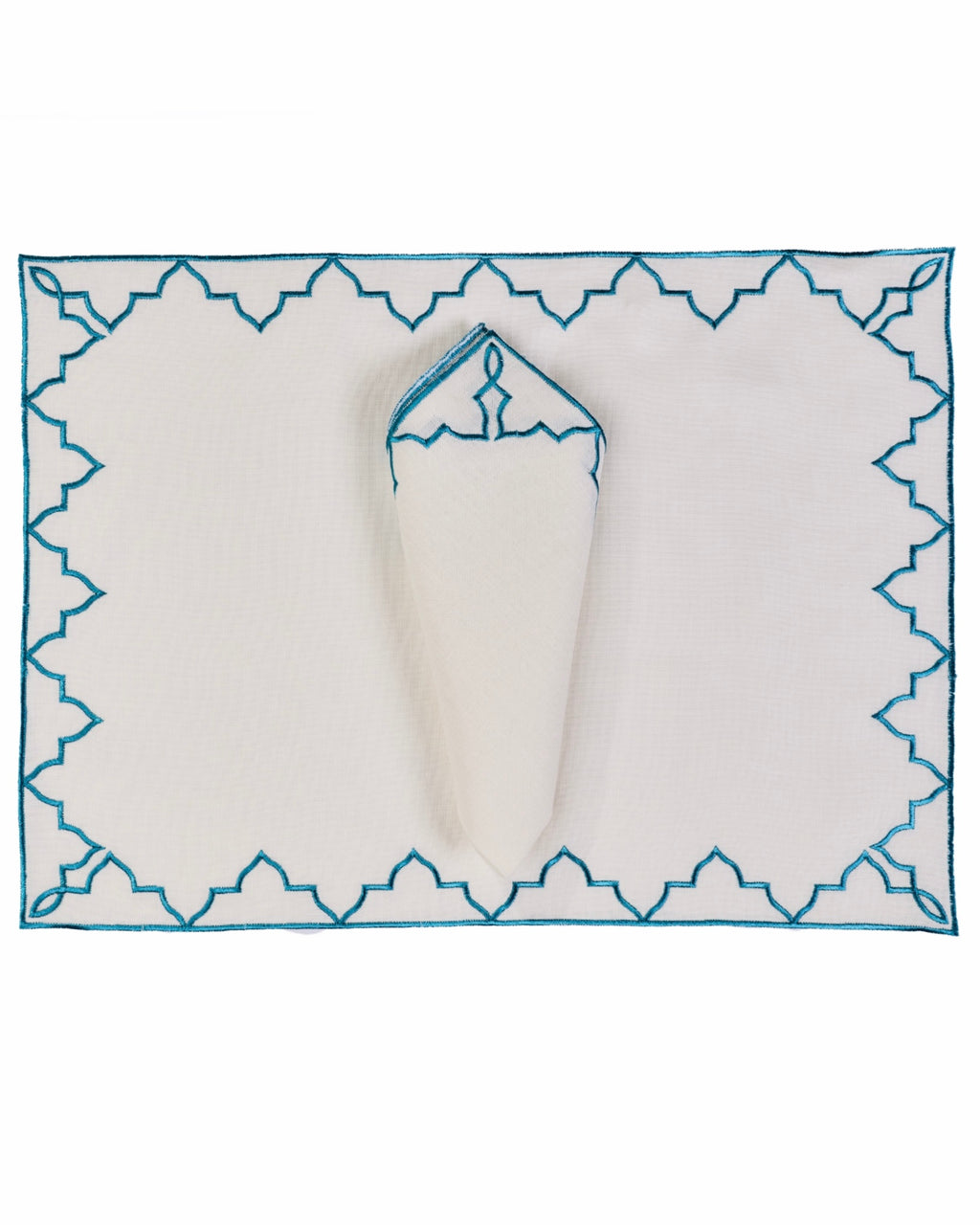 Blue Arches placemat with napkins set of 12