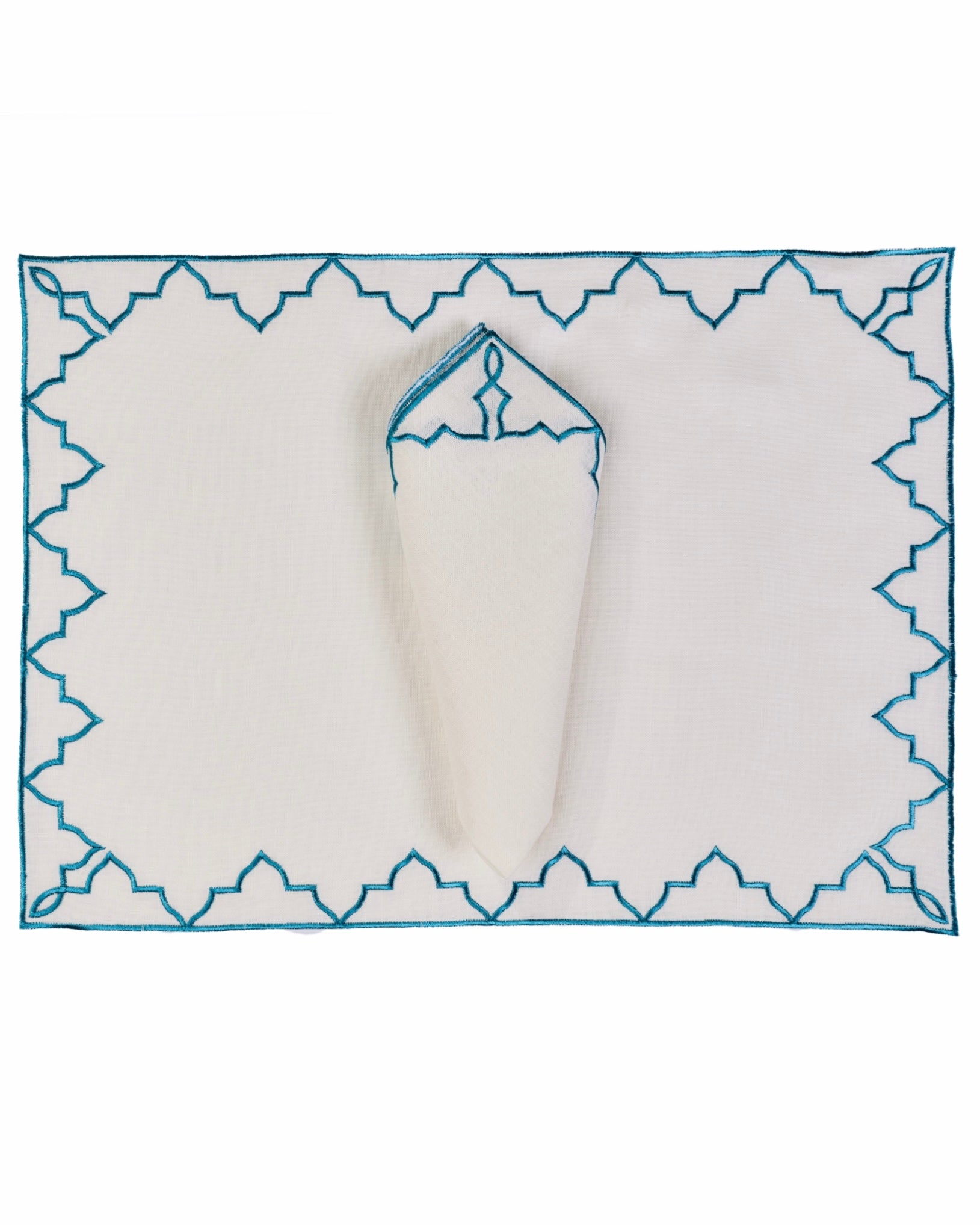 Blue Arches placemat with napkins set of 12