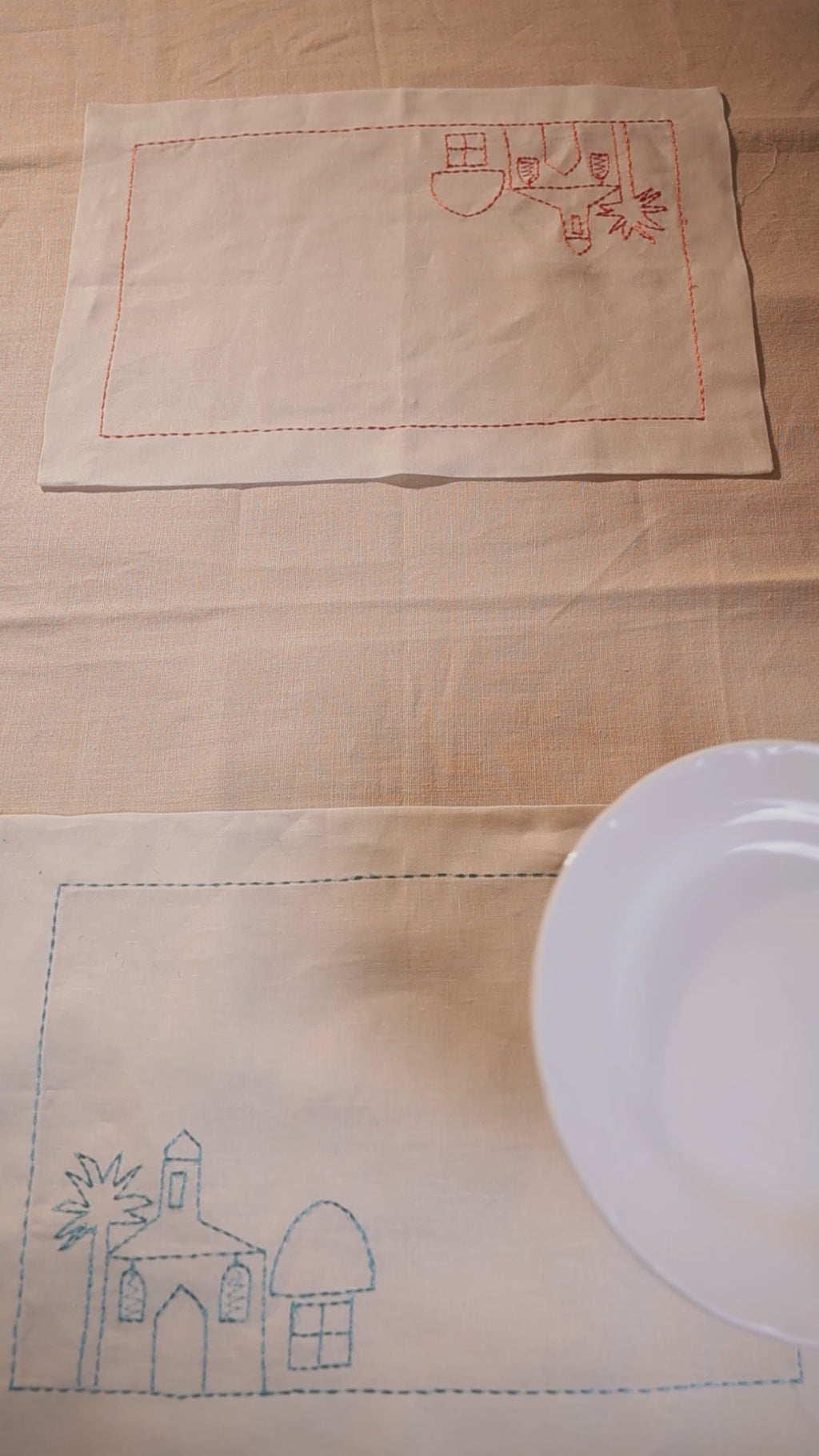 Ramadan houses placemat with napkins set of 12