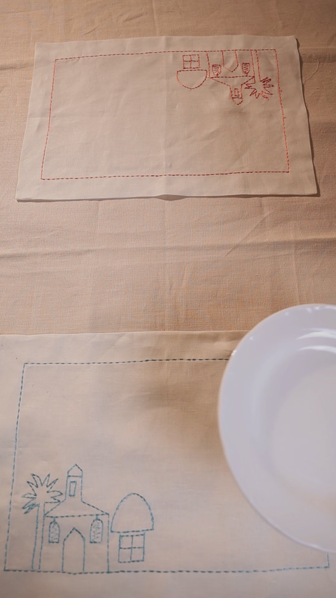 Ramadan houses placemat with napkins set of 12